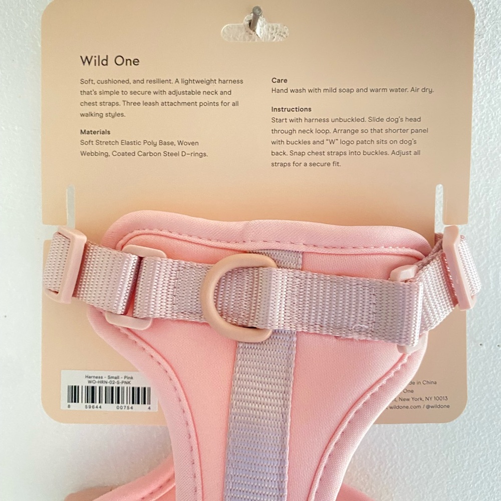 Wild One Dog Harness Pink Size Small for Cocker Spaniels, Pugs, Boston Terriers - Picture 5 of 5